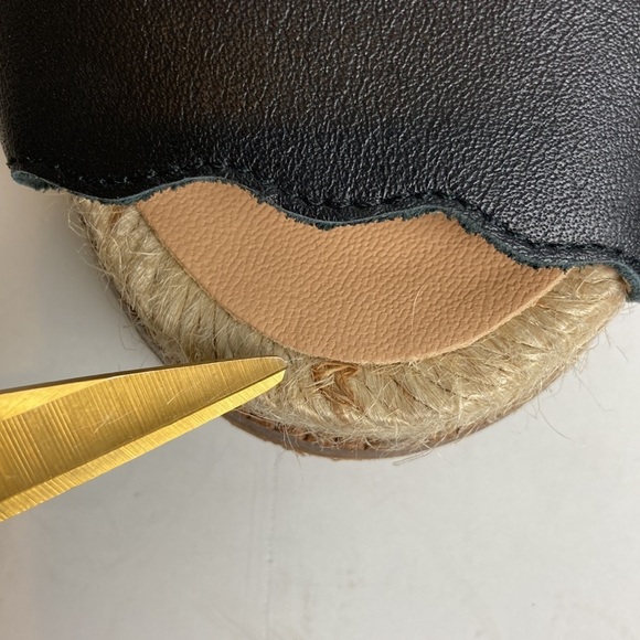 Anthropologie | Black Mollie Scalloped Sandals 37 Slingback Espadrilles Vacation - Picture 12 of 16